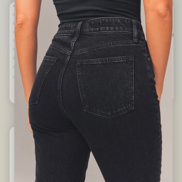 ABERCROMBIE & FITCH Curve Love High Rise Skinny Jean in Black women’s size 26 - Picture 10 of 12